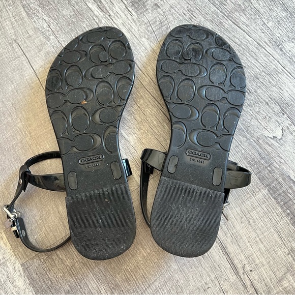 Black Coach "Pansy" Sandals Size 8 - Picture 4 of 9